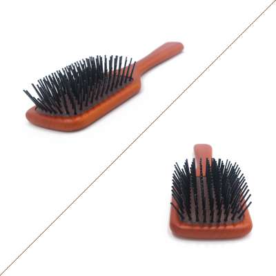 Natural Antistatic Massage Portable Hairdressing Baby Wood Hair Brush